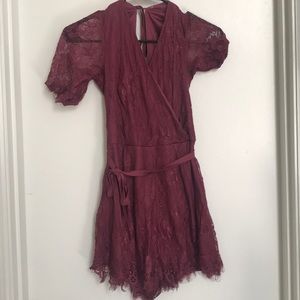 Pinkish/Purple Lace Romper